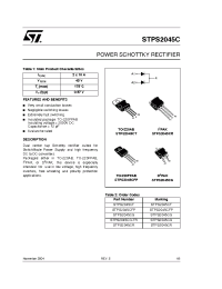 Datasheet STPS2045CG-TR manufacturer STMicroelectronics